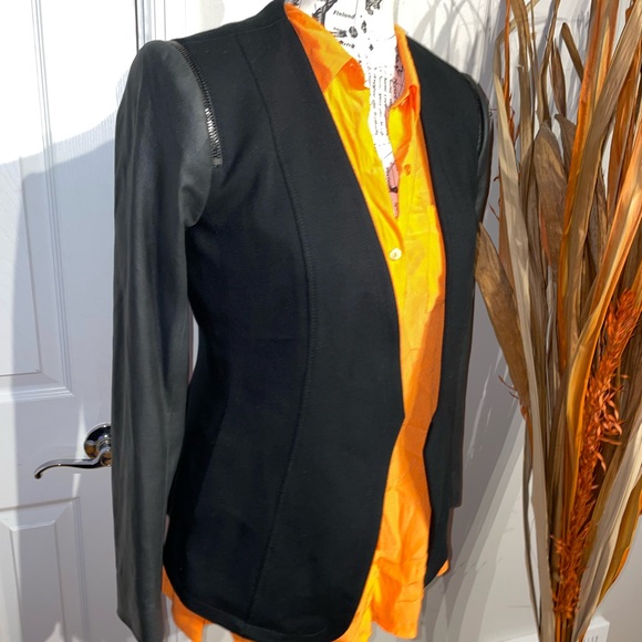 NWOT Faux Leather Zip One eyelet Rave Rock Work Fit Flare Fall Modern Minimalist - Picture 5 of 7